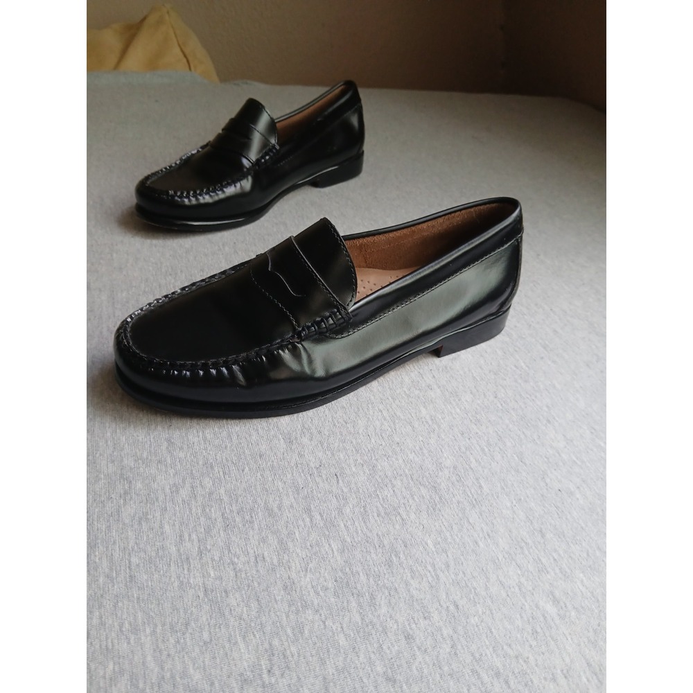 Bass Weejuns Womens 7.5 Penny Loafer Leather Black Slip On Preppy Office Classic